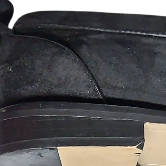 Stuart Weitzman Black Suede Loafers YW 40650 Size 8 - Picture 6 of 9